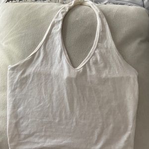 White halter top